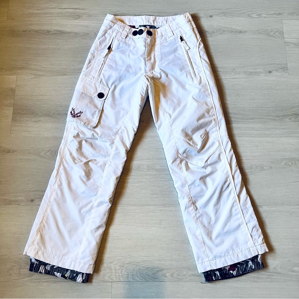 Five Fifty Five Girl's White Snow Pants Size 10 Snowboard Ski Winter